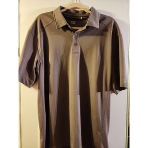Cutter and Buck CB dry tech golf shirt gray moisture wicking Breathable XL